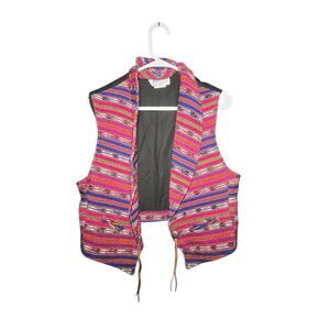 Vintage central falls western Aztec blanket vest southwest L